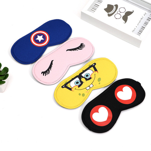Cartoon anime cool breathable sleeping eye mask for men and women l light-blocking sleeping eye mask with cute eye bag logo