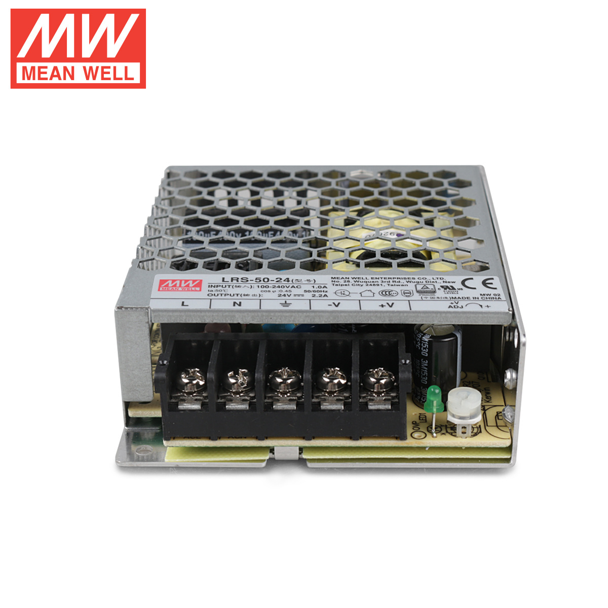 ԭװ̨��MEAN WELL��γ���ص�Դ LRS-50-24 52.8W ֱ��24V 2.2A