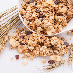 Sante Europe Poland imported dry crispy oatmeal ready-to-eat mixed fruit breakfast drink no-cook whole grains 350g