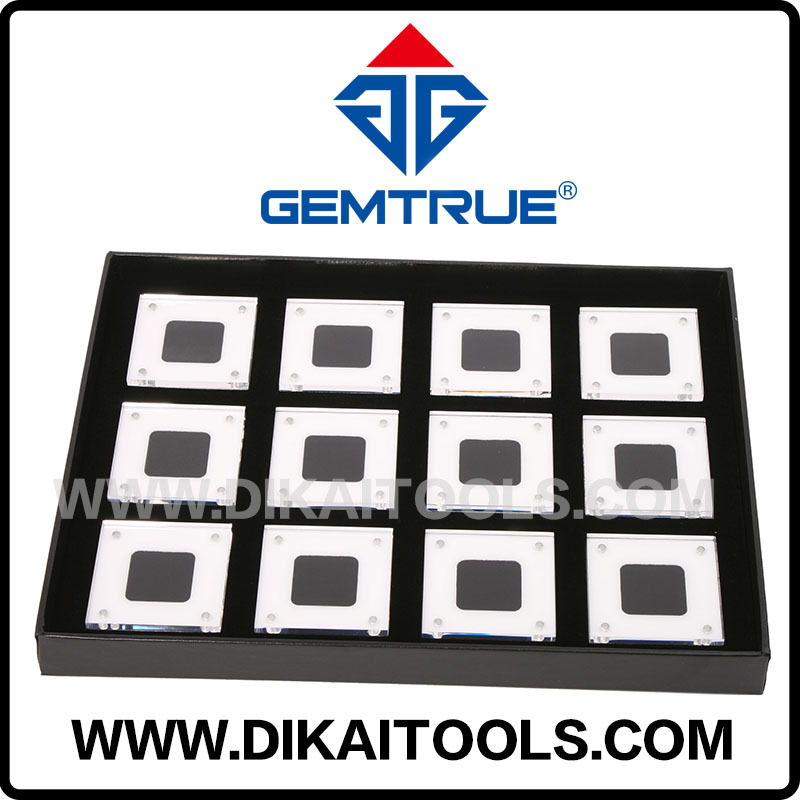 亚克力珠宝展示盒彩色宝石盒透明宝石首饰盒彩宝珠宝裸石收纳盘盒