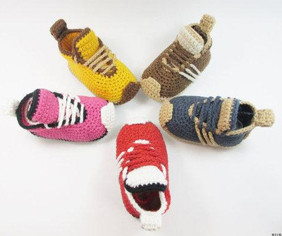 手工针织毛线童鞋宝宝软底春季学步鞋0-1-2岁男女婴儿鞋
