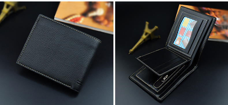 Men's Solid Color Pu Leather Open Wallets display picture 1