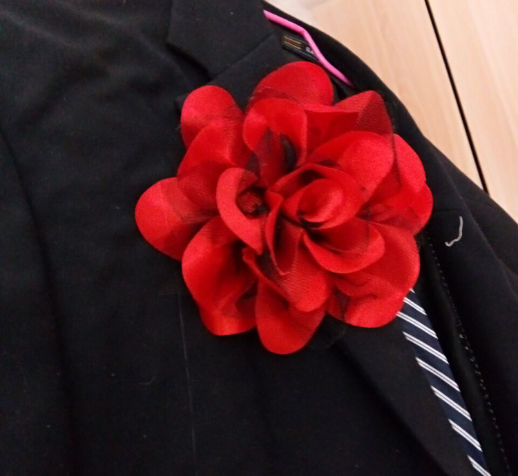 出口韩国高档布艺山茶花大花朵新娘礼服舞台胸针胸花头花女配饰品