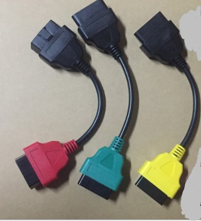 Fiat Ecu Scan Adaptors 3pcs/set3色转接线 连接线 接头