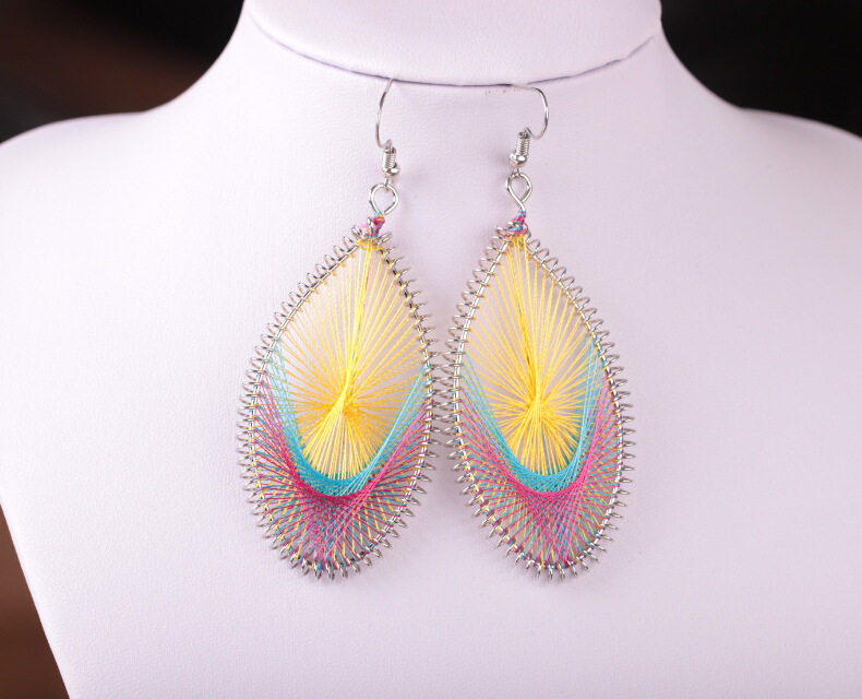 1 Pair Ethnic Style Oval Water Droplets Alloy Plating Women's Drop Earrings display picture 1