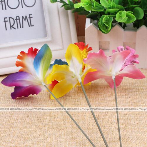 High-end artificial cymbidium, artificial flowers, living room decoration flowers, dining table orchids, flower arrangements, wedding arrangement flowers