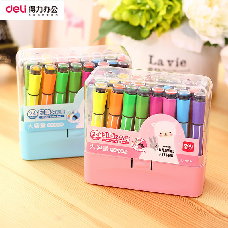 Effective Seal watercolor pen High-capacity Washable Watercolor pen children Graffiti paint brush Boxed Painting Brushes