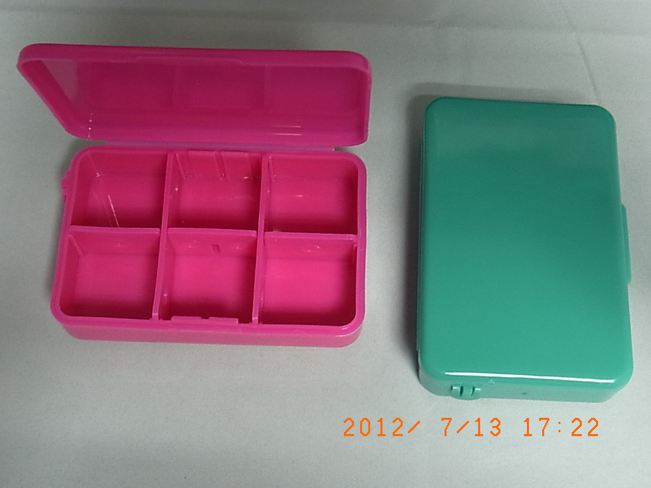 6格便携药盒PP盒 六格药盒