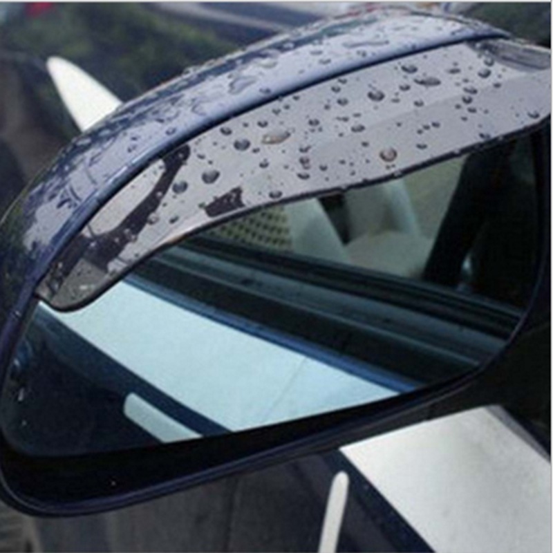 汽车后视镜防雨挡硅胶透明雨眉 玻璃倒车镜反光镜遮雨挡雨板通用