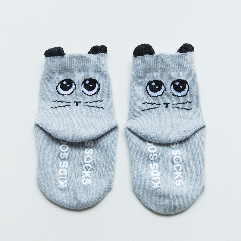 Nueva Corea del Sur orejas tridimensionales de dibujos animados bebé calcetines bebé antideslizante todos los calcetines de los niños algodón 0-1 años estilo de liquidación