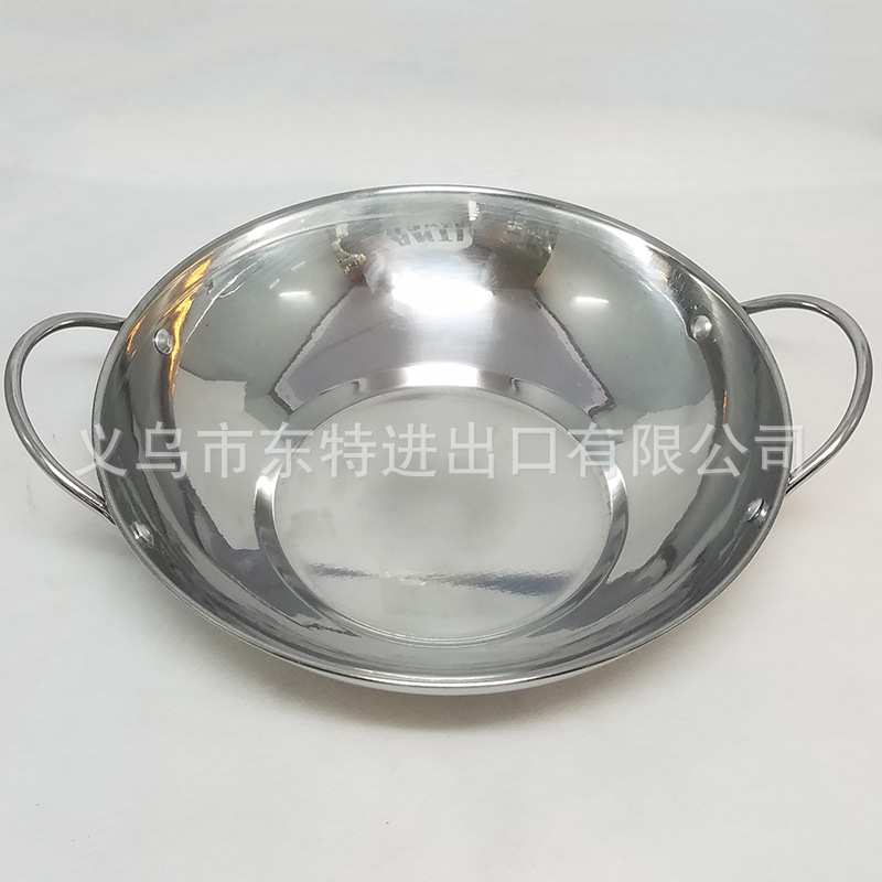 Factory direct sales of stainless steel bars, hotels, restaurants, double-eared flat-bottomed dry POTS, alcohol POTS, high-quality single-person POTS detail image 5