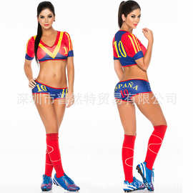国家队西班牙欧洲杯足球啦啦队表演装 影楼拍摄服 DS演出派对制服