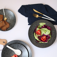 創意流星雨系列餐具家用陶瓷碗碟盤米飯碗湯碗菜碗餐廳擺盤西餐盤