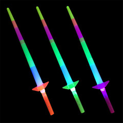 Light-up Four-Section Stick Manufacturer Wholesale Children's Toy Magic Wand Rainbow Flash Stick Concert Props Street Vendor Supply