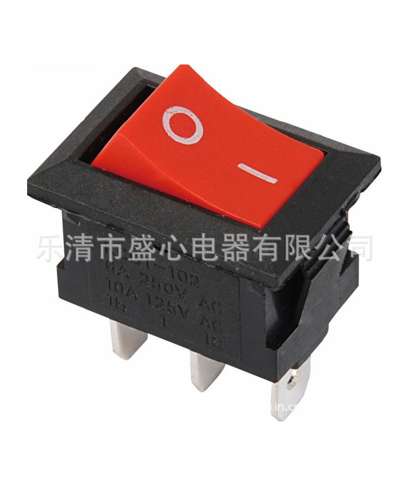 优质船型开关KCD1-102 3脚 小型翘板按钮 6A 250V 电源开关 盛心