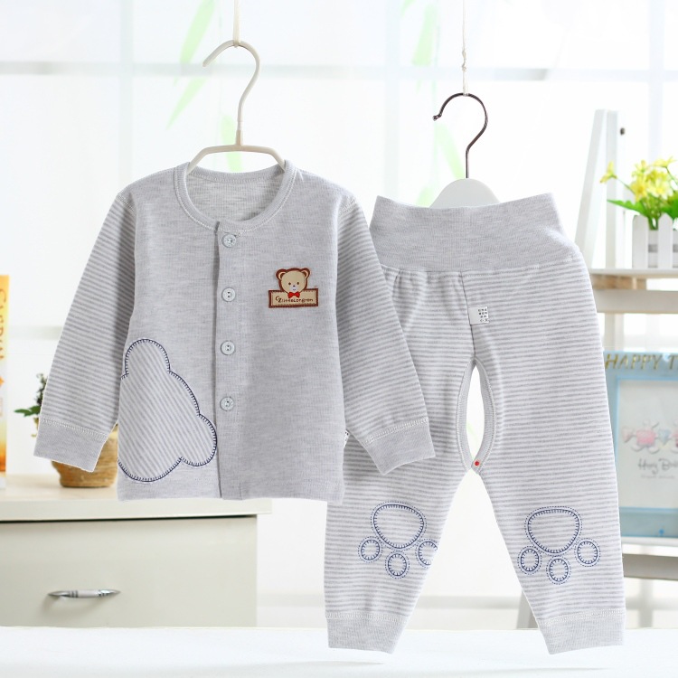 淺灰開衫高腰褲套裝