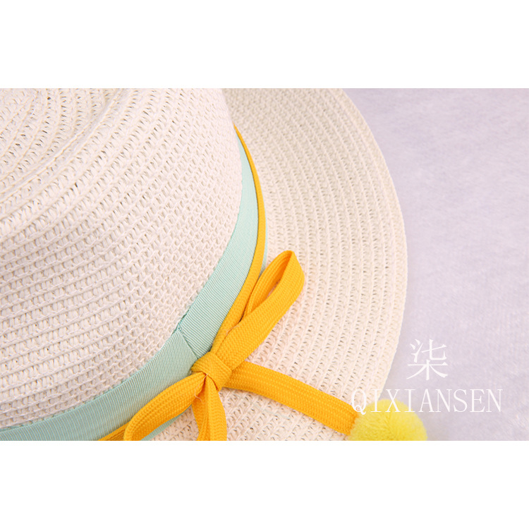 批发采购帽子-夏天遮阳帽子女士小清新毛球球