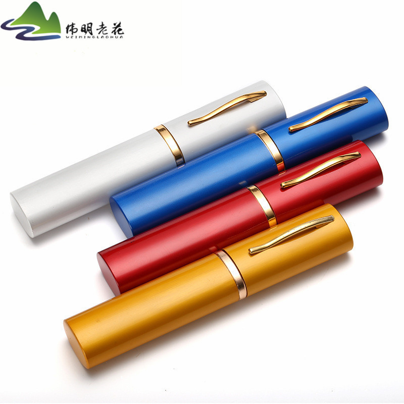 Color pen type reading glasses portable aluminum alloy pen holder can be hung plastic aluminum alloy box manufacturers wholesale Color pen type reading glasses portable aluminum alloy pen holder can be hung plastic aluminum alloy box manufacturers wholesale