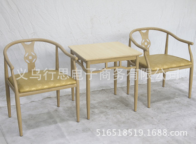 中式仿实木圈椅官帽椅禅意太师椅后现代休闲酒店餐椅茶楼椅麻将椅