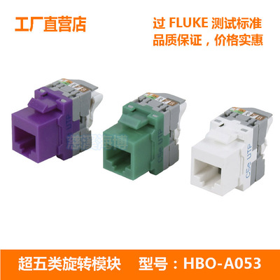 厂家直销 超五类旋转模块 新款免打模块 可贴牌生产 HBO-A053|ru