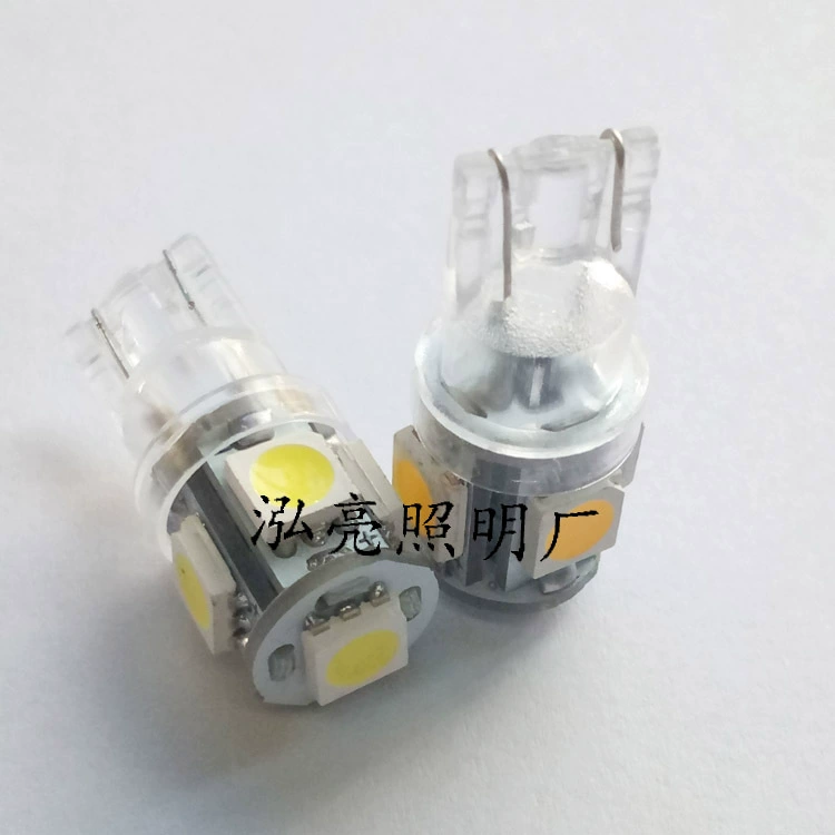 Светодиодный индикатор ширины грузовика номерного знака 24V T10 W5W 5SMD 5050 Белый Теплый Белый