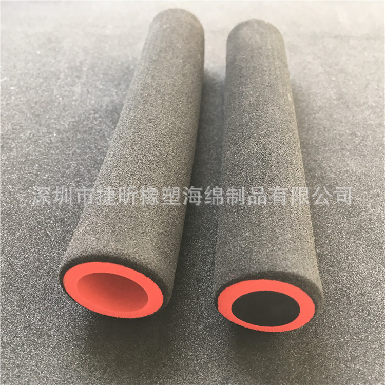 捷昕供应 异形加堵头橡塑海绵把套 可按客户要求加工异形套管
