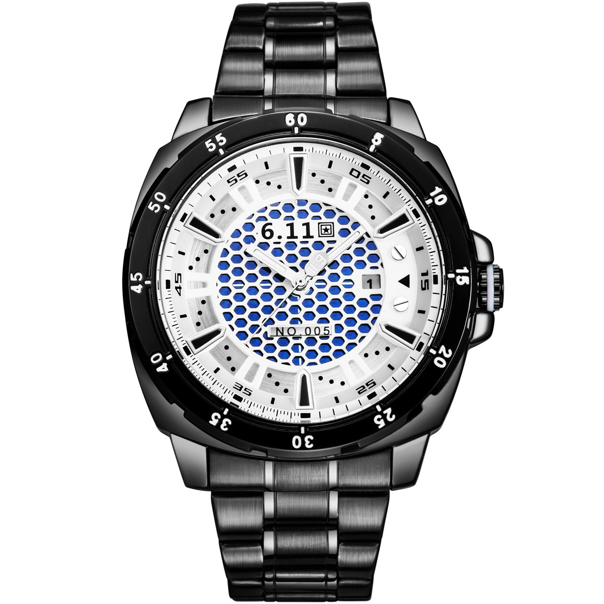 NO-005 световая волна календарь Фотоэлектрические часы мужские часы со стальным ремешком