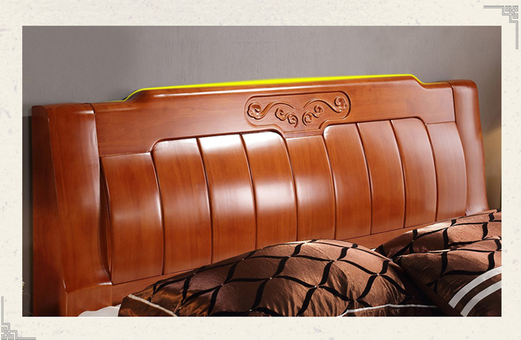 厂家直销 实木床 卧室橡木床1.8米大床 地产南康 居家特价床批发