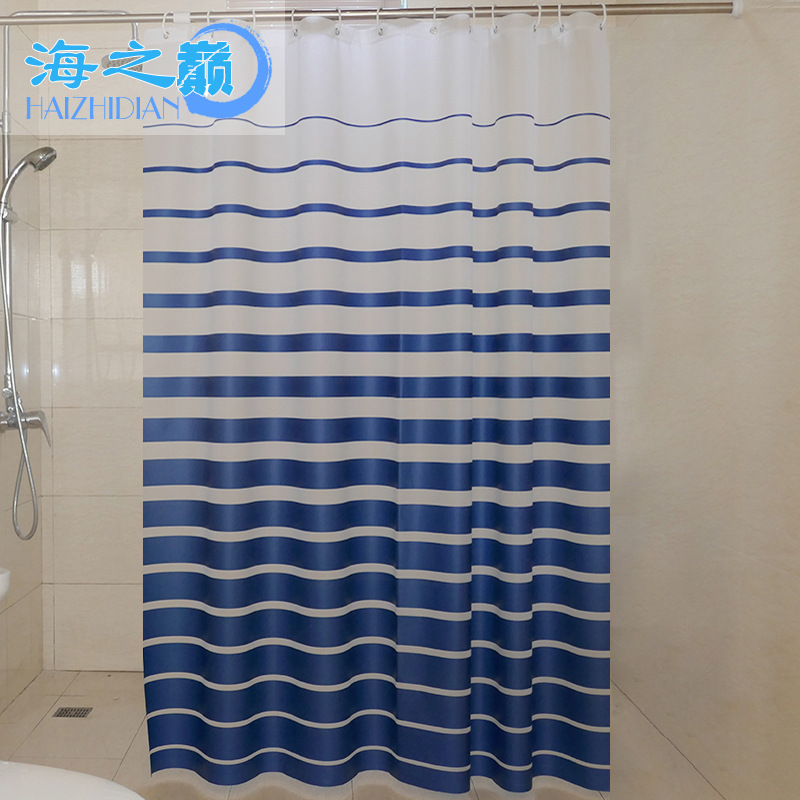 Waterproof and Moldproof Thick PEVA Shower Curtain Wholesale Hotel Bathroom Waterproof Curtain Shower Curtain Striped Shower Curtain