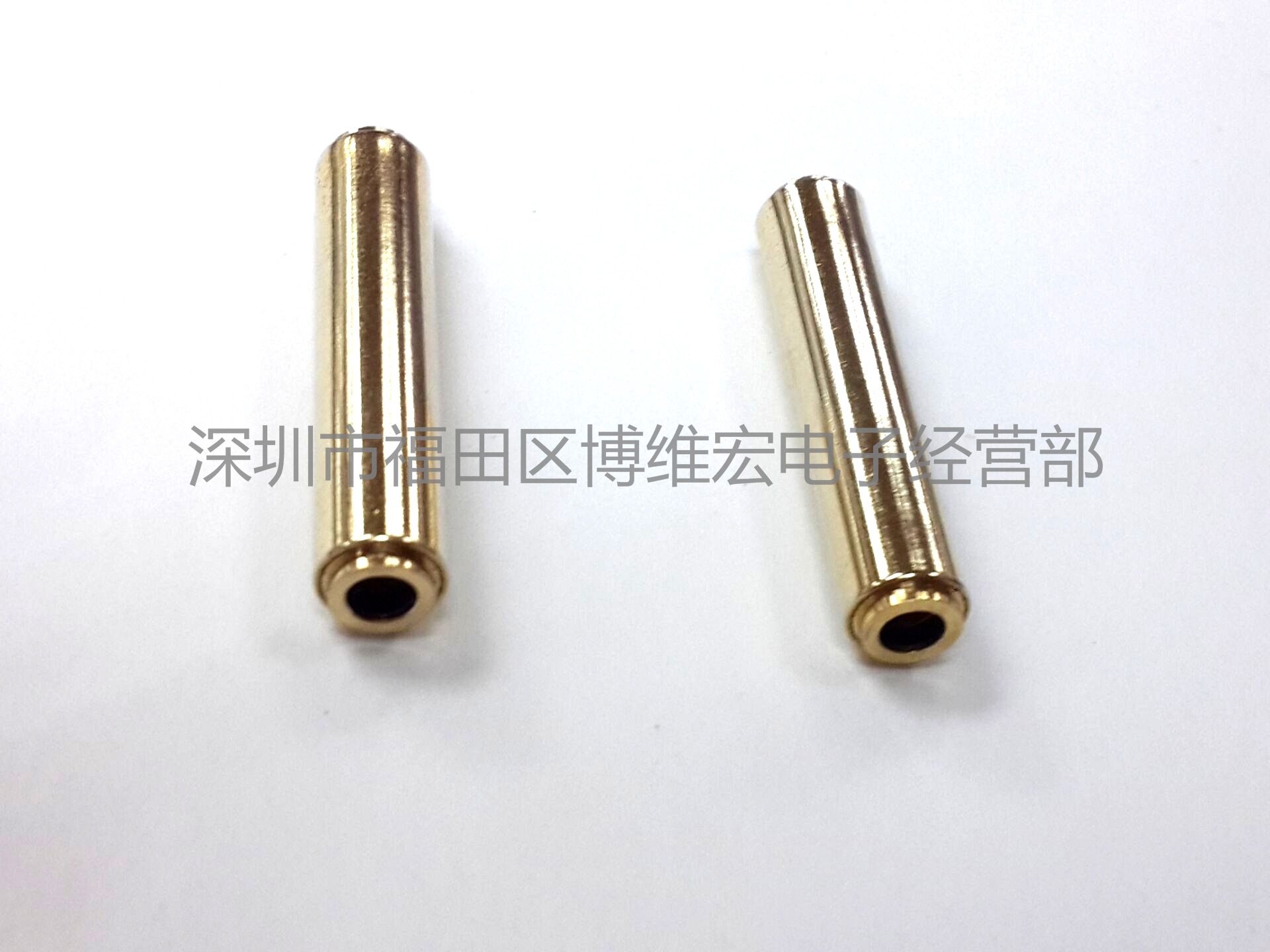 全铜镀金3.5四级母转3.5四级母/金属3.5母对母/3.5母音频转接头