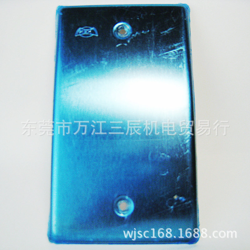 台湾隆光不锈钢插座面板 LK7691防尘盖板金属板盲板无孔螺丝安装