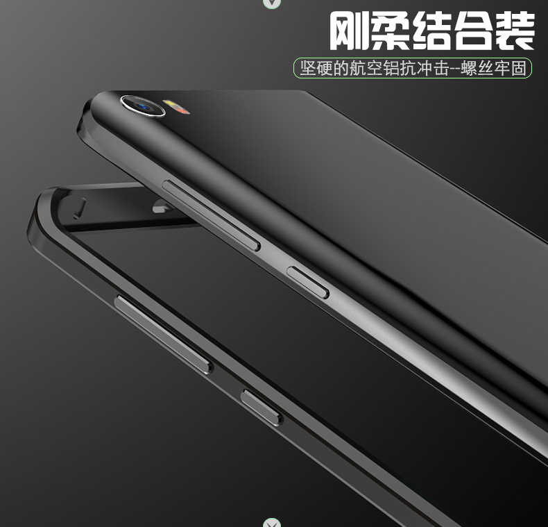 Luphie Blade Sword Slim Light Aluminum Bumper Metal Shell Case for Xiaomi Mi 5