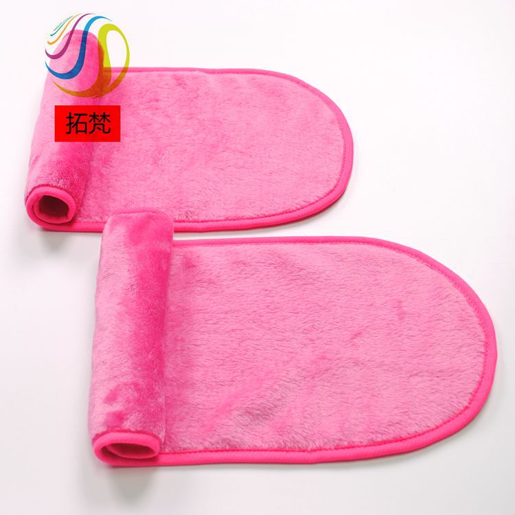 Makeup Remover towel flannel material fabric velvet edging factory direct supply