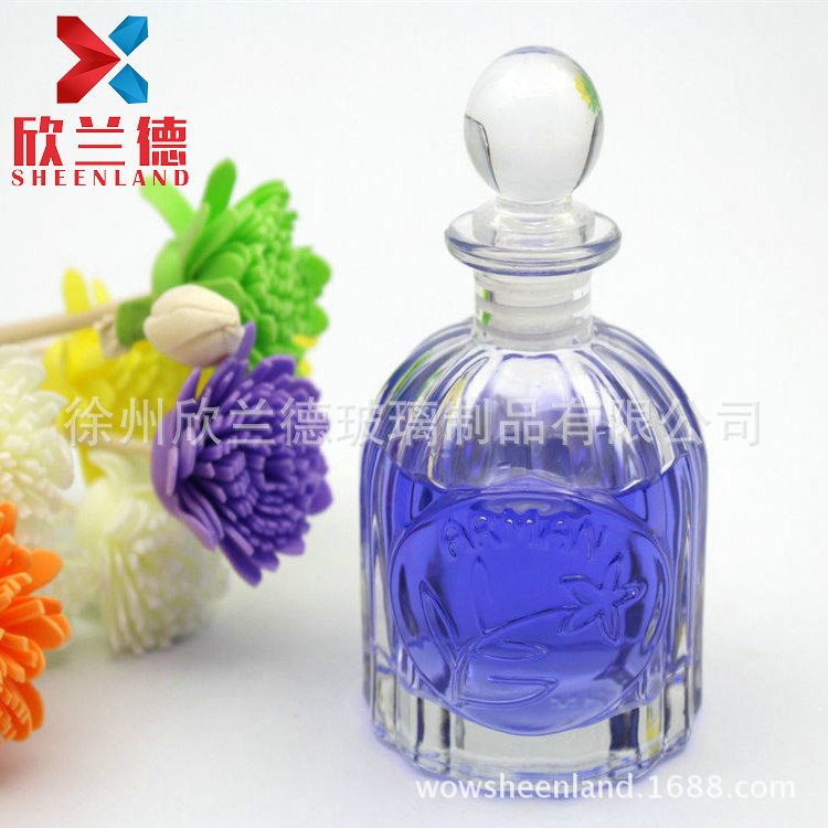 100ML 通草花香薰瓶 圆柱卡口香薰瓶 藤条散香瓶 玻璃香薰瓶