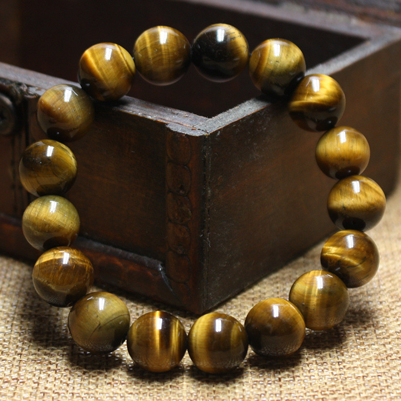 13g Weight Bracelets Classification 1 Piece Quantity Daily Occasion Tiger-shaped stone Material Gradient Color Pattern Unisex Gender Beaded Design Retro Style 1 Piece Retro Gradient Color Tiger-shaped Stone Beaded Unisex Bracelets 5