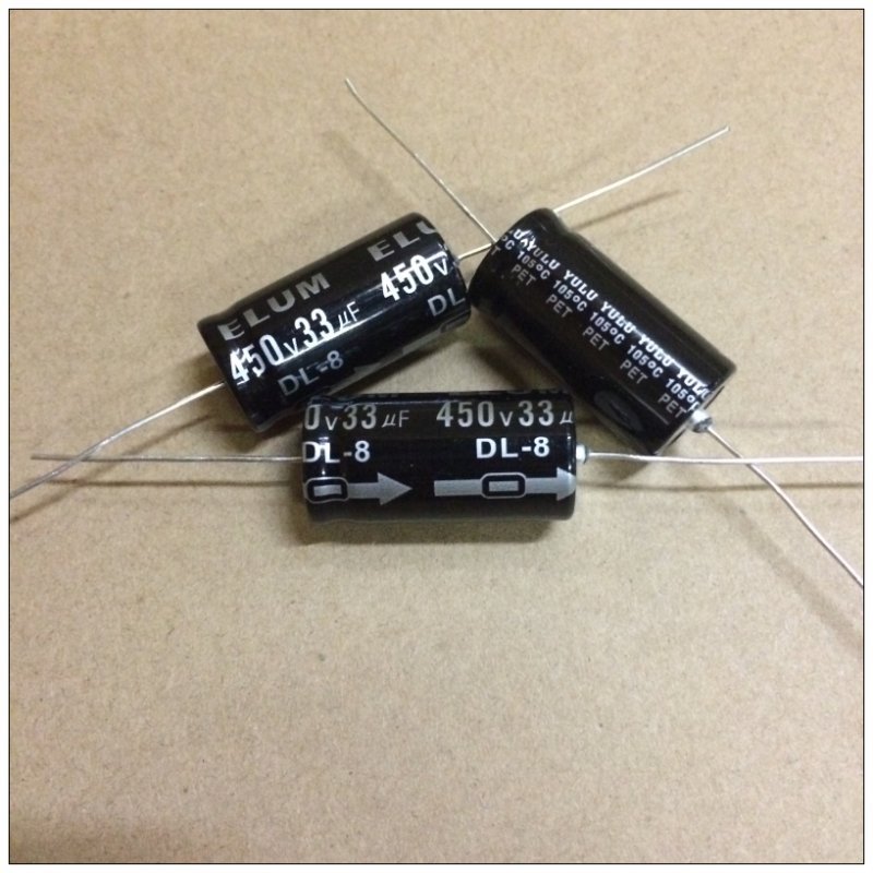 厂商供应 卧式 轴向 有极性 33uf450v铝 电解电容 1632mm