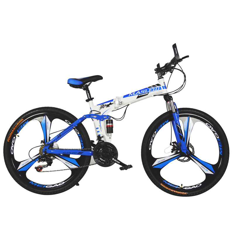 Manufactor wholesale Mountain Bike 26 Gear shift shock absorption One wheel Folding bike MASLEID Bicycle