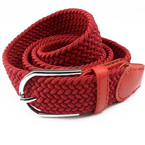 Canvas woven belt, non-hole elastic braided elastic belt, pin buckle, casual Korean style pants, wide width, suitable for men and women