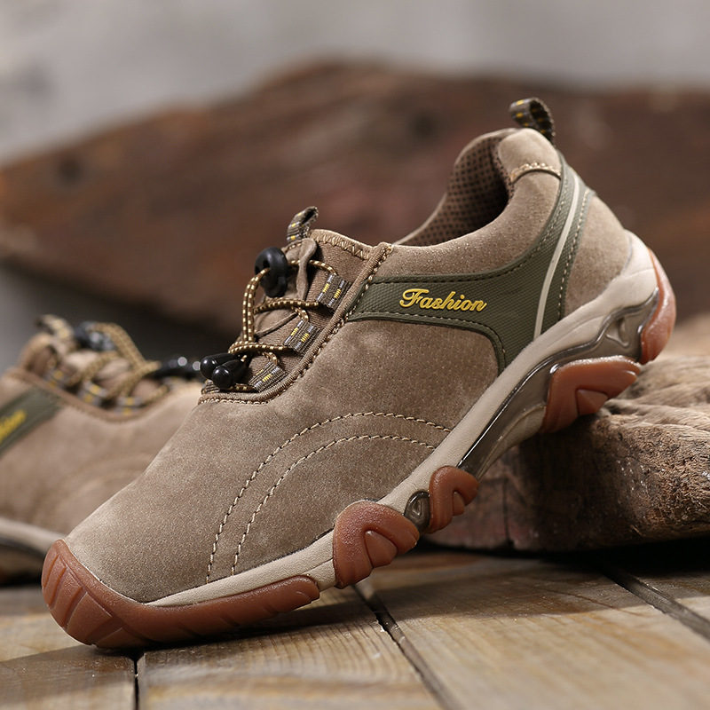 春秋冬季男鞋户外鞋越野鞋一件代发低帮反绒皮登山鞋徒步鞋运动鞋