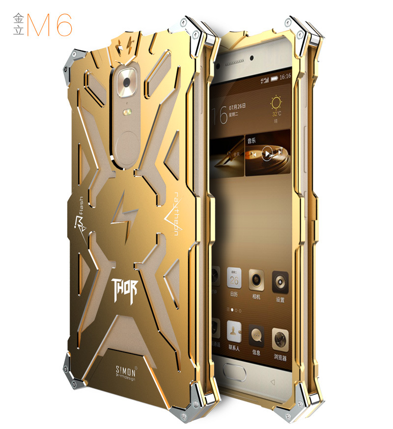 SIMON THOR Aviation Aluminum Alloy Shockproof Armor Metal Case Cover for Gionee M6 Plus & Gionee M6