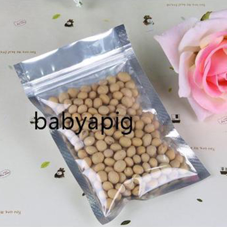 自立拉链真空食品袋 平长方形透明复合袋子 自立自封阴阳袋批发