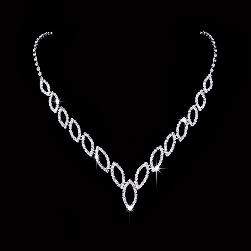 Mode Geometrisch Kupfer Inlay Zirkon Frau Armbänder Ohrringe Halskette display picture 4