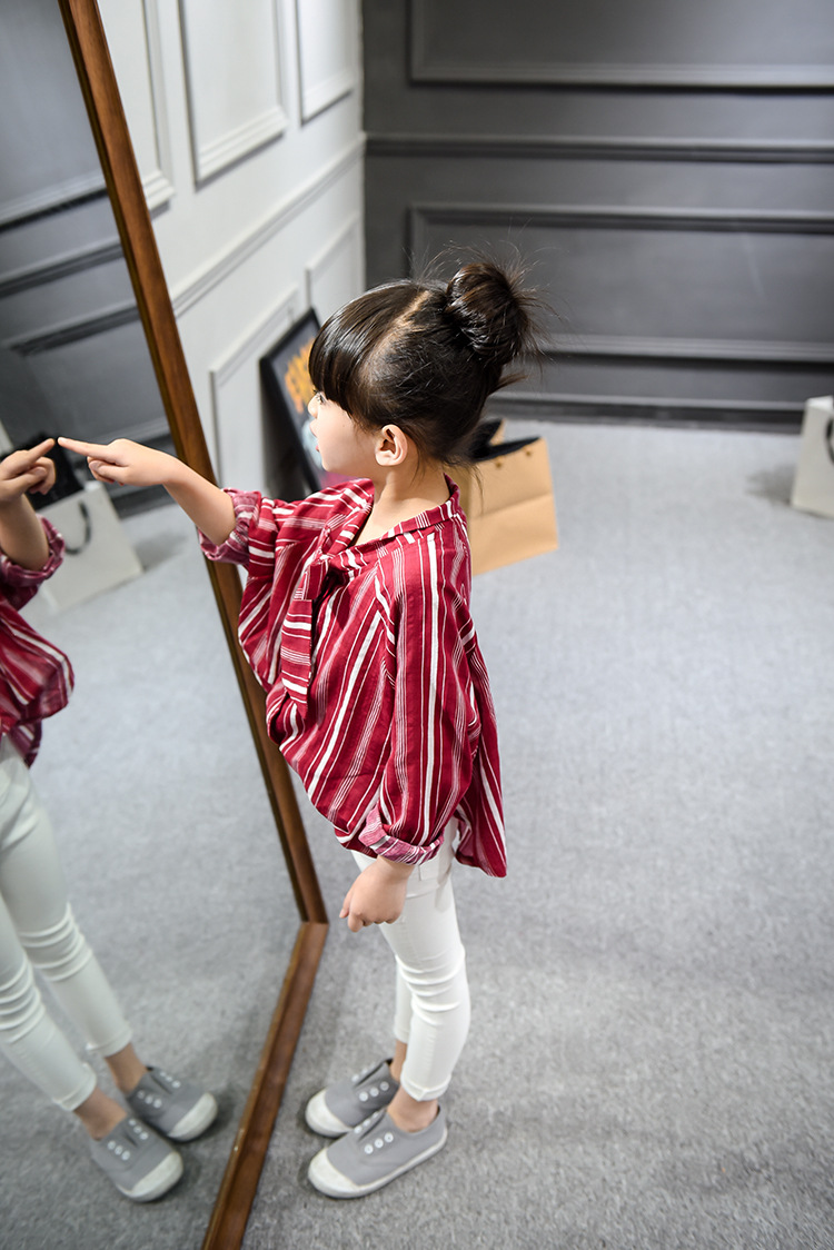 Chemise fille à manche longue en coton - Ref 2087359 Image 5