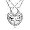 Fashionable set for friend, pendant, necklace, wish, European style