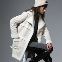 冬装新款羊羔毛外套加厚棉衣女中长款羊羔绒棉袄韩版麂皮绒大衣