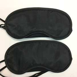 厂家现货供应黑色高密度涤纶布全遮光睡觉i眼罩 航空睡眠眼罩