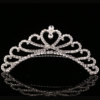 Children's crown headwear comb bride jewelry studio comb hair ornaments diamond hair comb pearl birthday crown wholesale