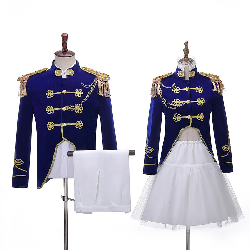 men's jazz dance suit blazers Stage photo studio photo studio military  Dress Set Navy men and women military band uniform sailor uniform