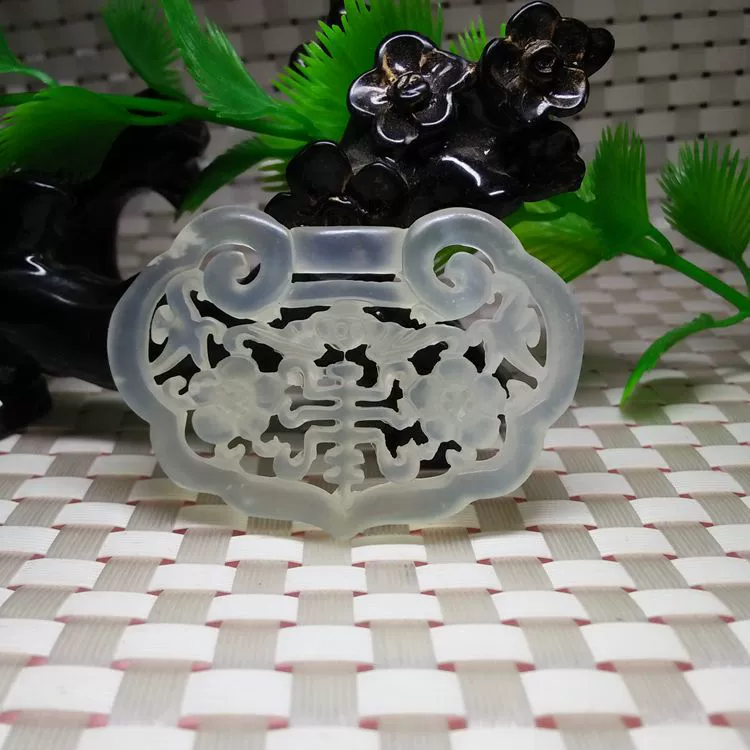 Natural ore jade, pendant, wholesale, longevity lock