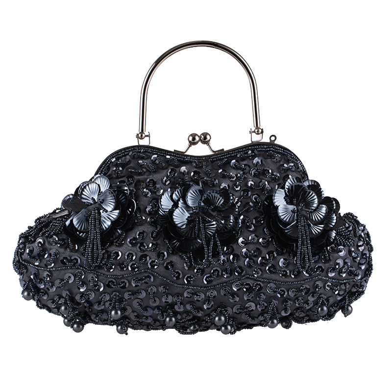 Vintage Traditional Craft Handmade Dinner Bag Exquisite Beaded Bag Women's Handbag display picture 15